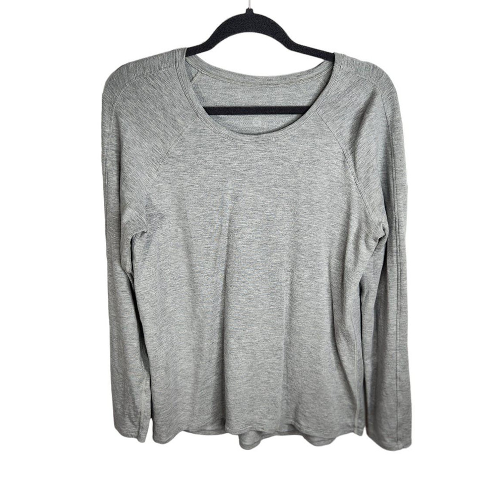 Lululemon Emerald Long‎ Sleeve Top Heathered Medium Grey